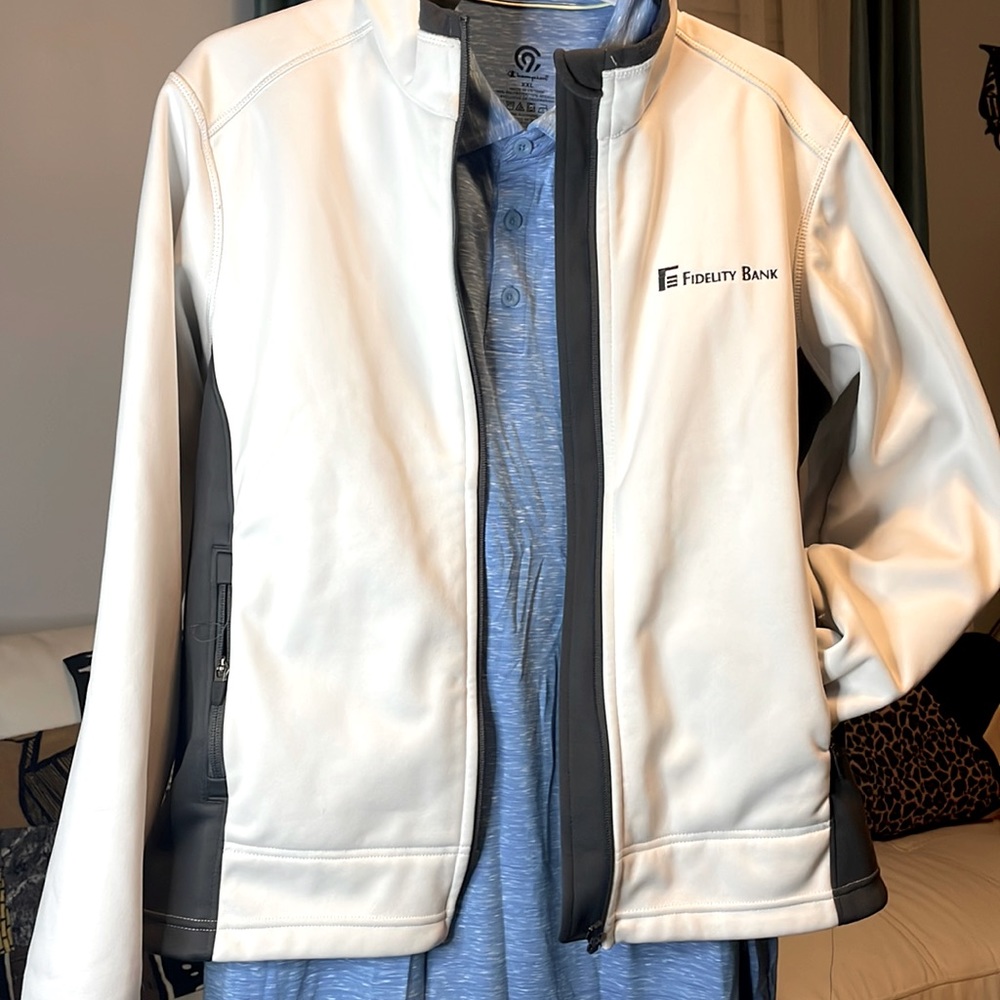 Office Jacket ( gently used) zip front deep pockets